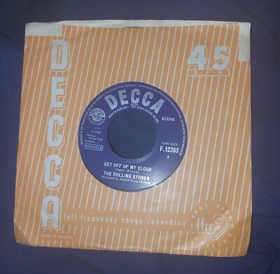 Rolling Stones - vinyl record 7''-Get Off Of My Cloud ( 1965 ) UK