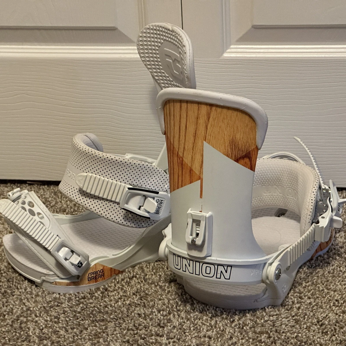 Union Force Spring Break snowboard bindings Size Medium men's wood