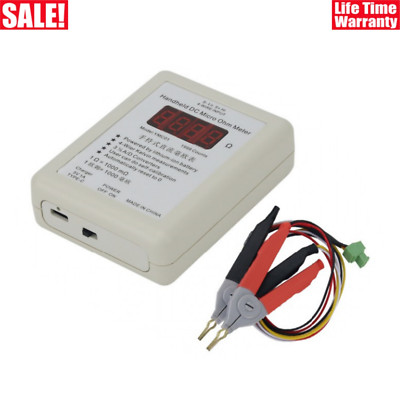 YMC01 DC Ohm Meter Low Resistance Tester with 4-Wire Testing Big Clip (Range 2R)