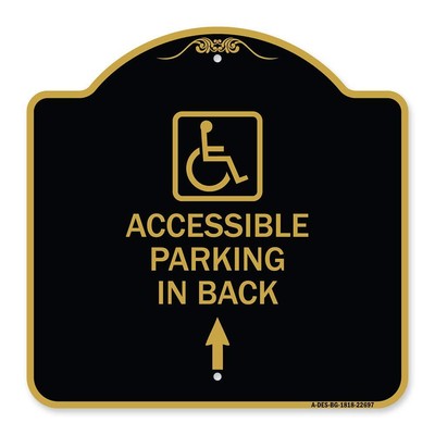 Designer Series Sign - with NY - Approved Isa Symbol Accessible Parking on Up...