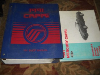 1991 Ford Mercury Capri Service Repair Shop Manual Set W EVTM