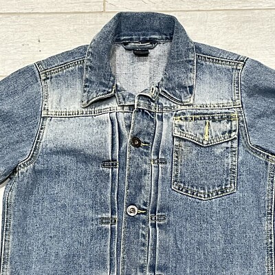Polo Ralph Lauren Denim Trucker Jacket Boys Small 8-10 Blue Cotton