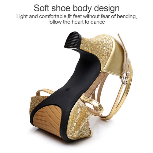 5.5CM Women Latin Dance Shoes Tango Ballroom Salsa Dance Party Dancing Shoes - Picture 5 of 12