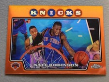 NATE ROBINSON 2008-2009 TOPPS CHROME ORANGE REFRACTOR /499 #113 basketball CARD
