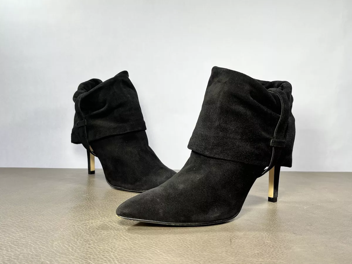 Calvin klein black suede boots sale