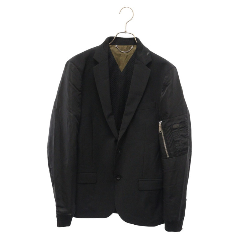 DIESEL Packable Suit Ma-1 Docking Tailored Jacket Black #D0312 | eBay