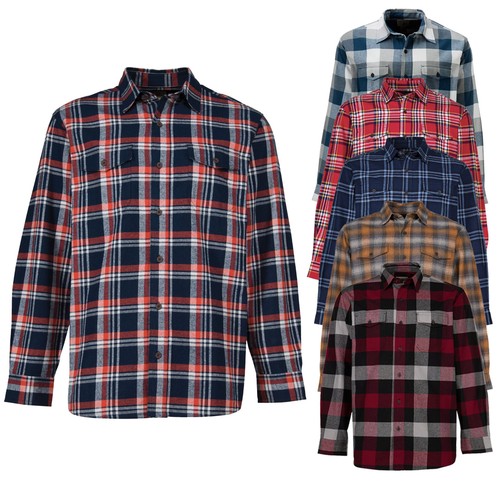 Mens Flannel Shirt Lumberjack Check 