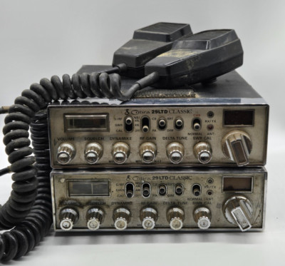 2- Vintage Cobra 29 LTD Classic Professional CB Radios with mics... Untested