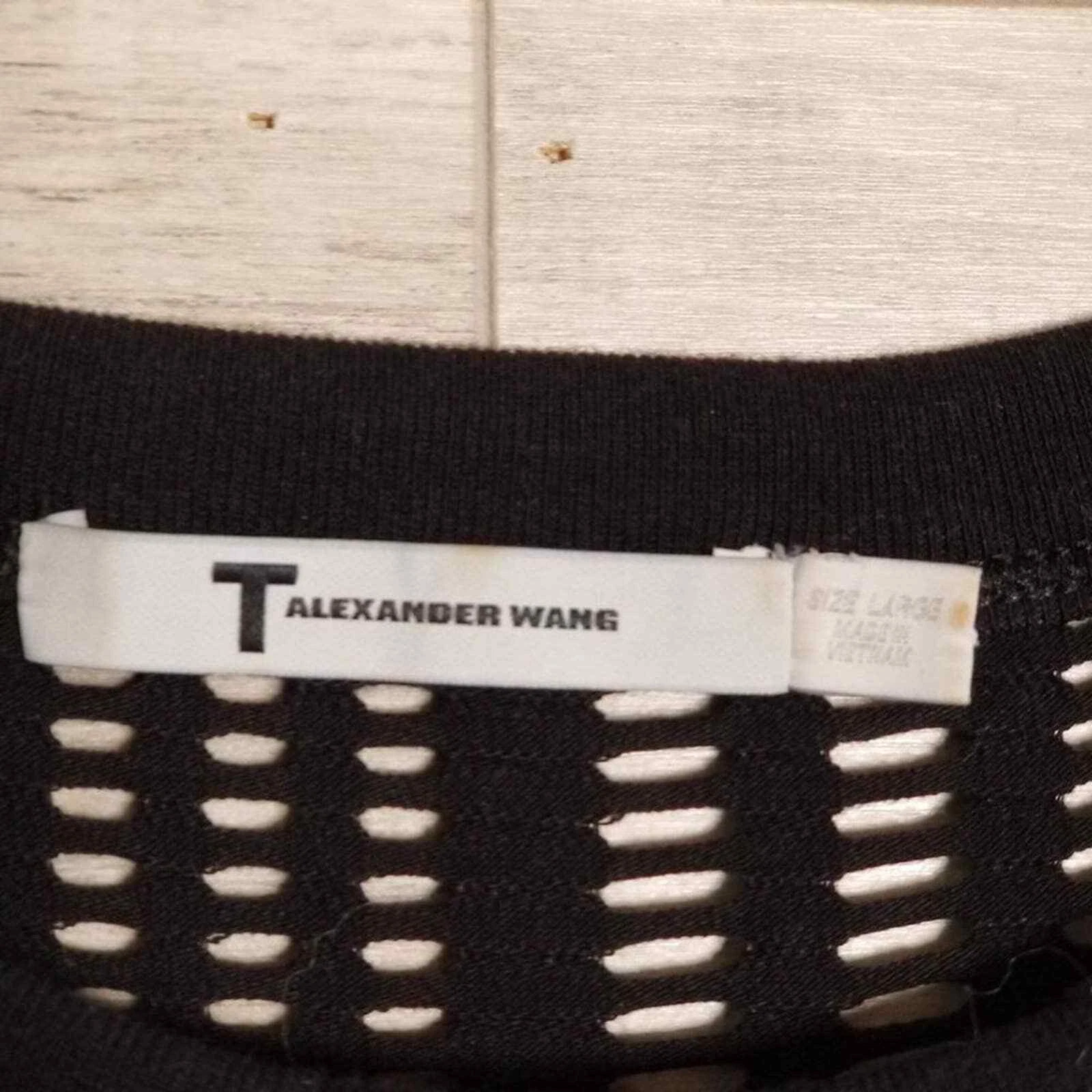 Abito tubino girocollo jacquard elasticizzato T by Alexander Wang nero taglia large