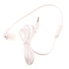 Earphone w Mic Mono Headset Wired Earbud 3.5mm Single Headphone for Cell Phones