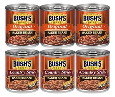 Bush's Best 3 Original Baked Beans, 3 Country Style Baked Beans, 8.3 Oz Variety 