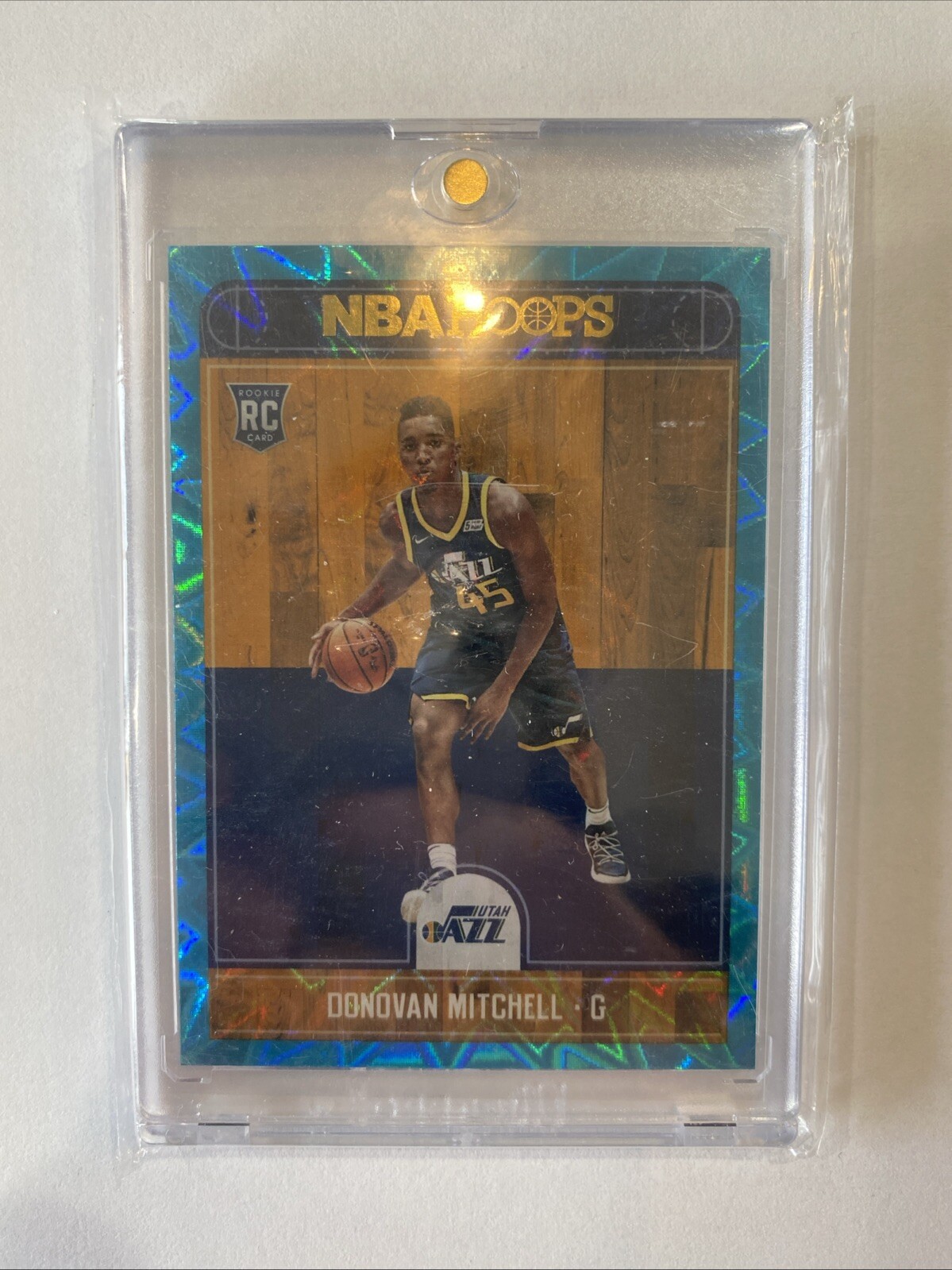 2017-18 Panini NBA Hoops - Teal Explosion #263 Donovan Mitchell (RC)