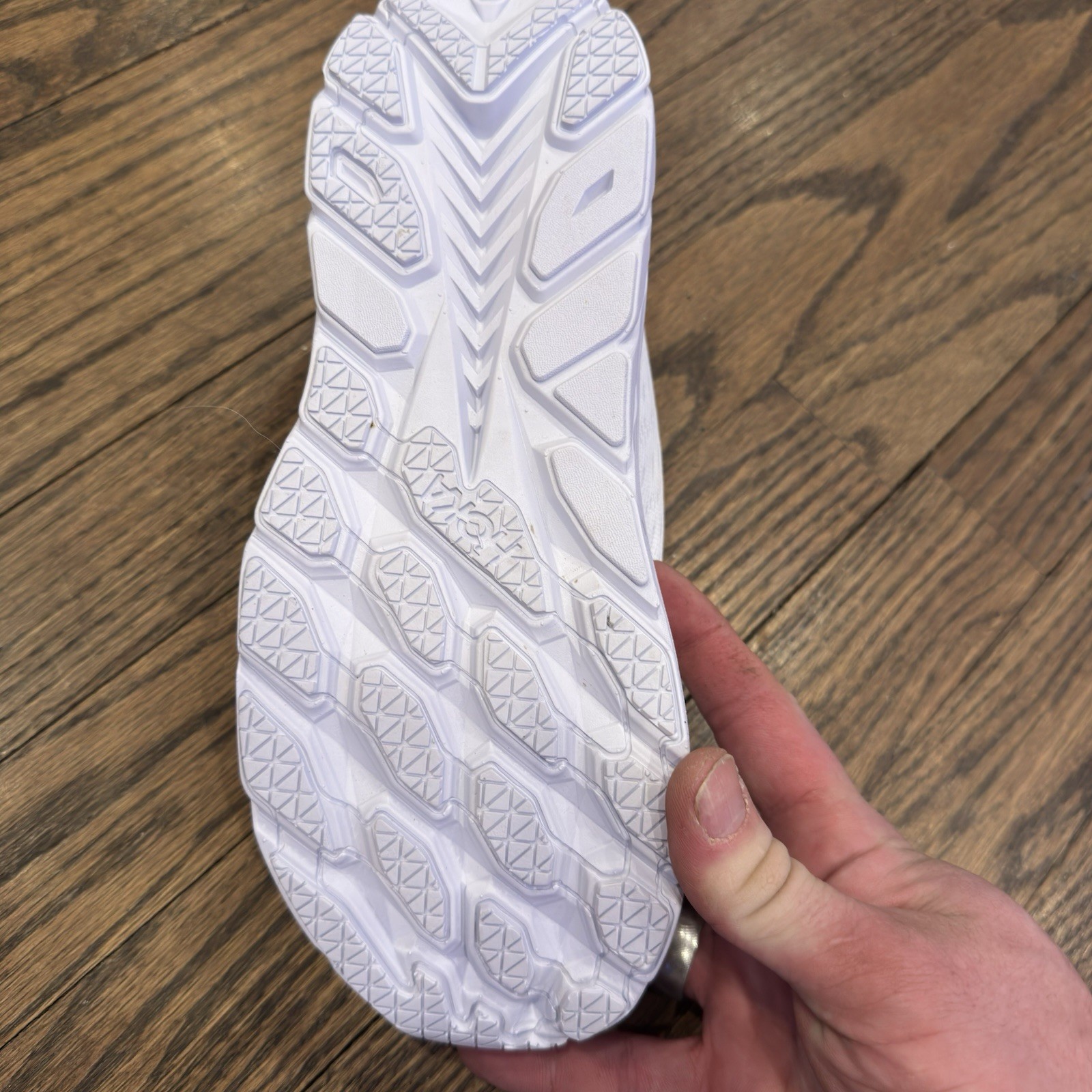 Hoka One Clifton 9 Mens 7 D Shoes Triple White Running Sneaker 1127895 WWH NEW thumbnail 12