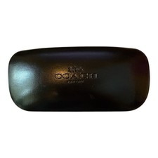 COACH New York Black Faux Leather Eyeglasses Sunglasses Clam Shell Hard Case