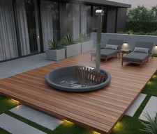 Badebottich Hot Tub Badetonne Badefass Badezuber 160 Innenofen LDPE-Einsatz