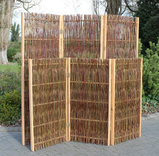Prestige Wicker Willow Garden Privacy Screen Folding Paravan 140cm height