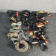 LOT of 24 Audio Video Cables Cords RCA Parts