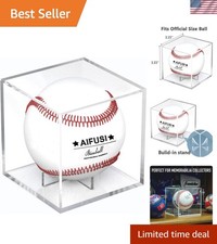 Elegant Baseball Memorabilia Display Case - UV Protected Acrylic Holder Set of 2
