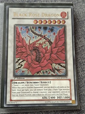Schwarzer Rosendrache CSOC-DE039 Ultimate Rare 1. Auflage Yu-Gi-Oh TCG NM 