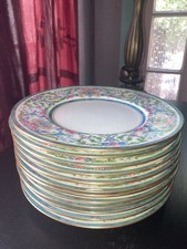 Antique Tiffany  Co. Minton Gold-Trimmed Luncheon Plates Set of 12 