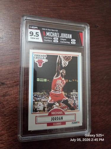 1990-91 Fleer Michael Jordan #26 HGA 9.5 GEM MINT💎 Chicago Bulls🔥📈👀PSA