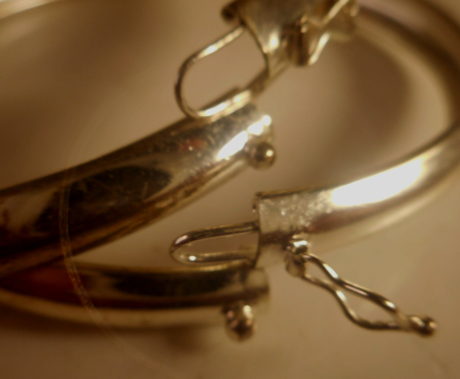 2 Sterling Silver Bangle Bracelets 7" - image 8