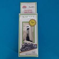N Scale Model Power 8573 Brass Railroad Train Signal 4-Way Prewired Switch NOS