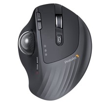 ProtoArc EM01 NL Ergonomic Bluetooth Wireless Trackball Mouse Rollerball Thumb