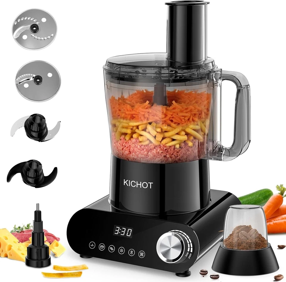 Effortless Meal Prep - 12-Cup Food Processor with Touchscreen Control & Blades - Image 3 of 4