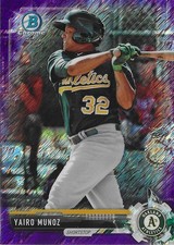 2017 Bowman Chrome #BCP203 Yairo Munoz Prospects Purple Shimmer Refractor