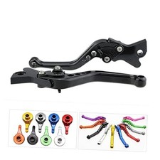 Motorcycle Adjustable Brake Clutch Levers Compatible with Meteor 350 Black