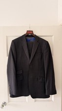 Ted Baker 2 Piece Suit Men's 38R Dark Blue Check 32W 32L Trousers Endurance