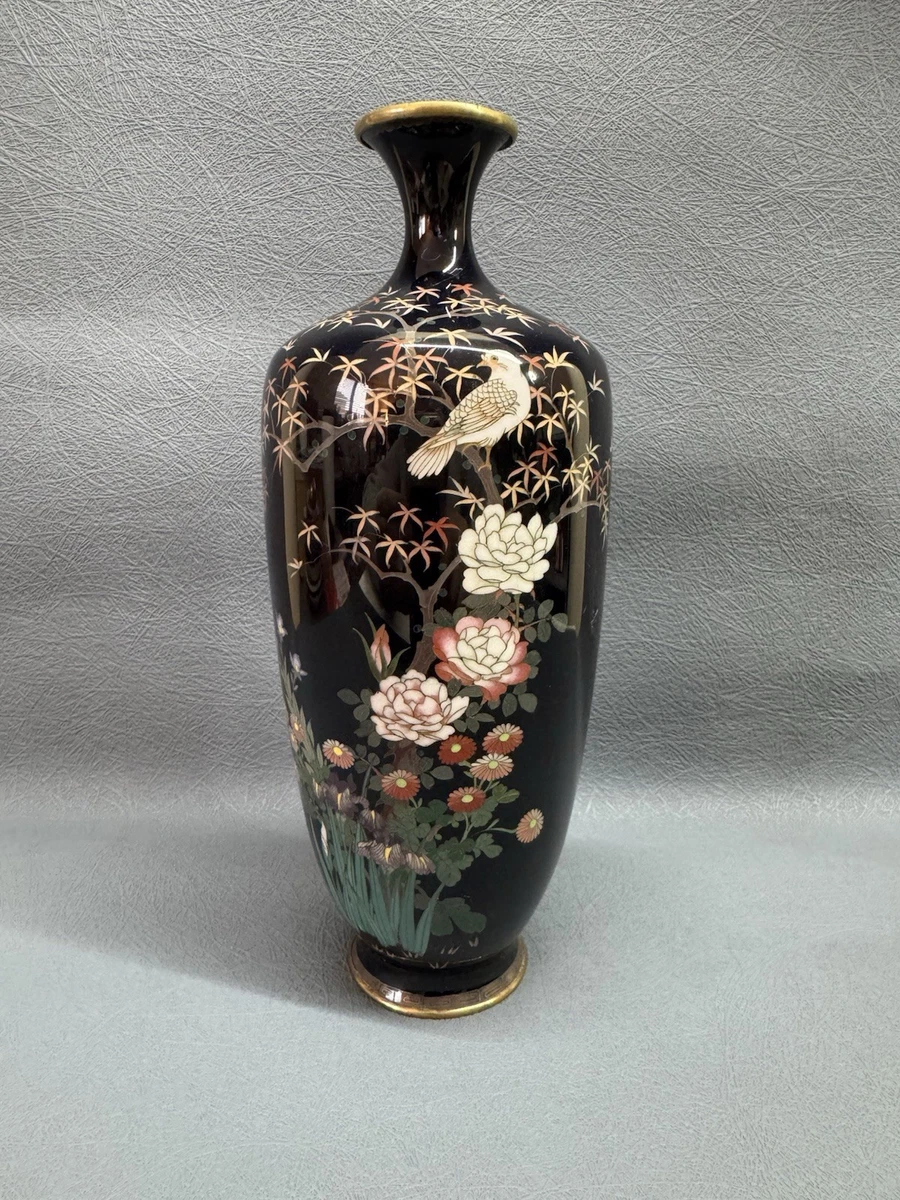黑色日本古董花瓶| eBay
