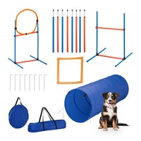 Agility Set Hunde Parcour Hundetrainingsset HüRden Hundetunnel Slalomstangen