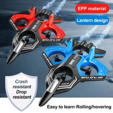 RC Glider Plane 2.4G Remote Control Stunt Foam Jet Drone with Light –Red/Blue TL