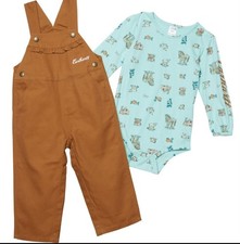 Carhartt Girls Bib Overalls w/ Animal print One Piece 12M New w/Tags FREE SHIP