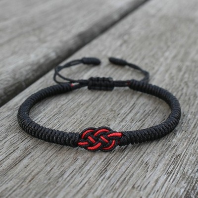 Adjustable Handmade Woven Braided Bracelet Concentric Knot Wristband Friendship
