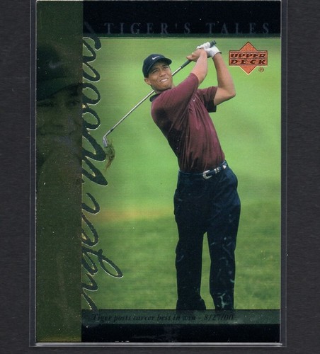 TIGER WOODS 2001 Upper Deck Tiger's Tales Golf Rookie RC Sports Card #28 PSA