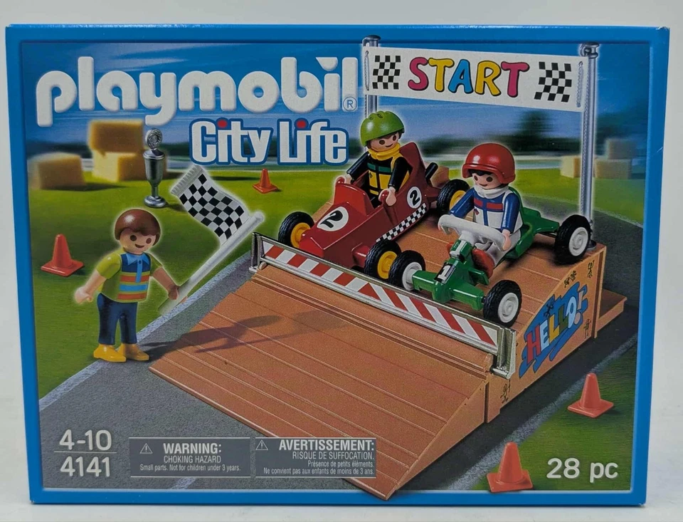 PLAYMOBIL 4141 KompaktSet Gokart-Rennen Seifenkisten Seiffenkistenrennen NEU - Bild 3 von 4