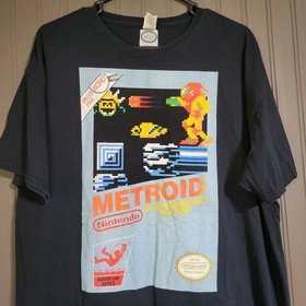 Nintendo NES Classic Metroid Short Sleeve Graphic T-Shirt Retro Black Men's XL