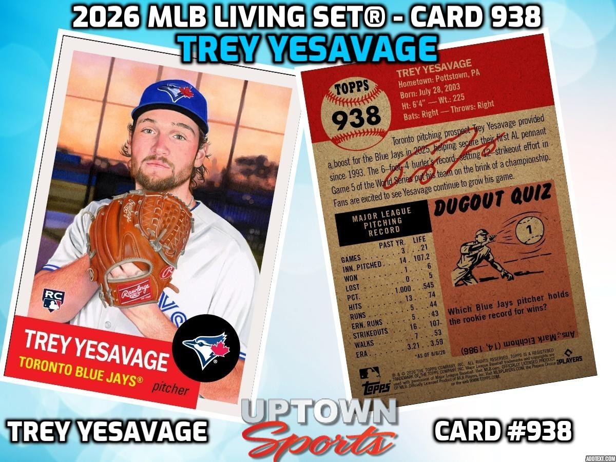 Trey Yesavage - 2026 MLB Living Set® - Card 938 - Presale