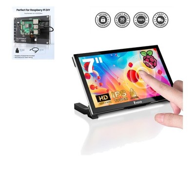 7'' Raspberry Pi Touchscreen Monitor: 1024x600 IPS Display, Portable & Compact