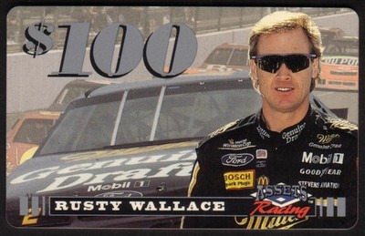 Assets Racing 1995: $100. Rusty Wallace (Miller, McDonald's) SPECIMEN Phone Card