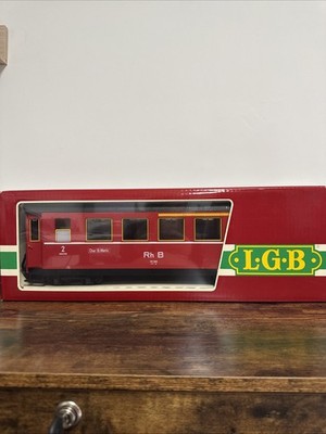 LGB 3063 RhB Passenger Coach Chur St. Moritz Red Made In West Germany In Box LN