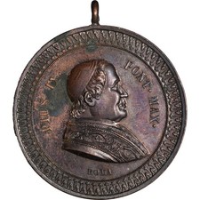 LARGE POPE PIUS XI RELIGIOUS MEDAL OLD CATHOLIC DOGMA OF IMMACULATE CONCEPTION