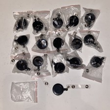 Bulk 16 Pack - New Retractable ID  Key Card Badge Reels with Belt Clip 1