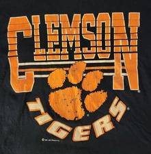 Retro Xl CLEMSON Tigers College Football T-shirt Screen Stars Best NCAA 1991 Tee