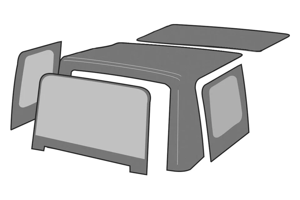 For Jeep Wrangler 1987-1995 Rampage 99435 Black Diamond Factory Soft Top Foto 2 de 4