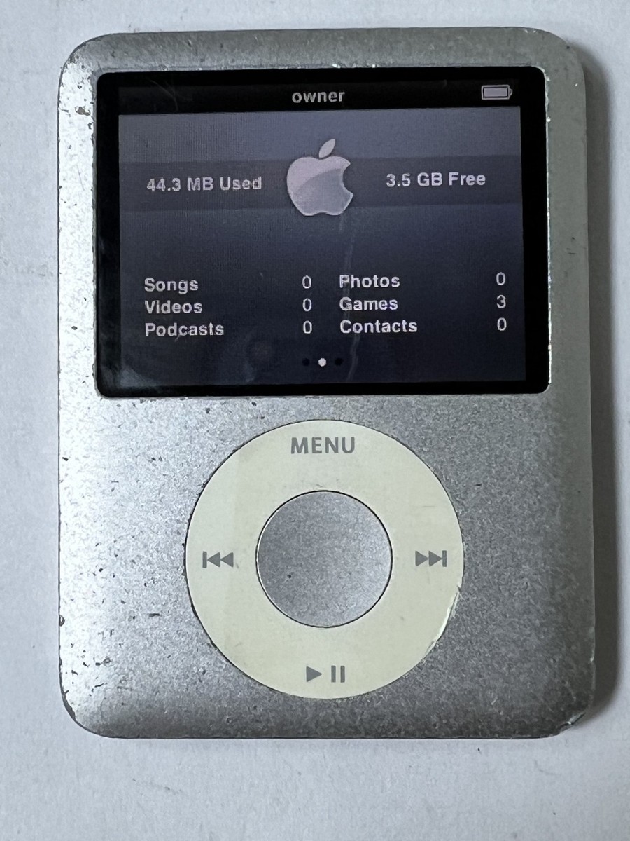 Apple iPod 4GB シルバー (235GB) Apple iPod Nano 3rd Gen 4GB A1236 MP3 Player SILVER MA978LL/A