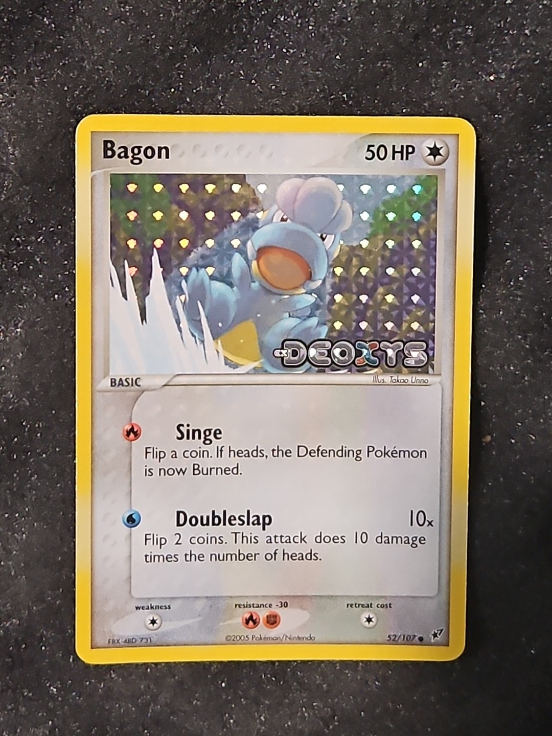 Bagon - 52/107 - Pokemon Ex Deoxys Reverse Holo Rare NM